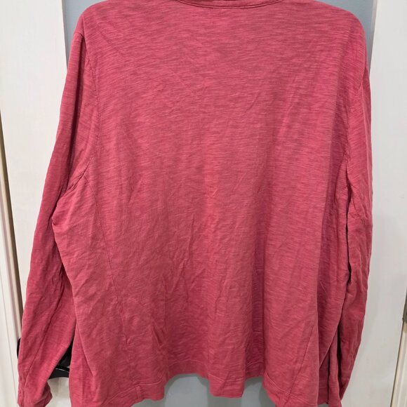 CHICO'S XXL (4) Pink Cotton Modal Open Cardigan Sweater Plus Size Knit Blazer - Picture 11 of 11